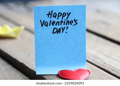 Happy valentine's day, blue tag lettering. - Shutterstock ID 2259024093