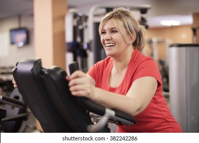 Happy Woman At The Gym 