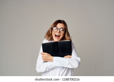  happy woman hugging folder with documents                               - Shutterstock ID 1188700216