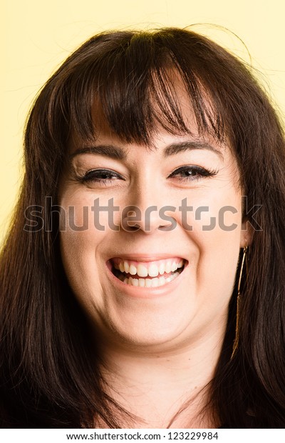 Happy Woman Portrait Real People High Stock Photo Edit Now 123229984