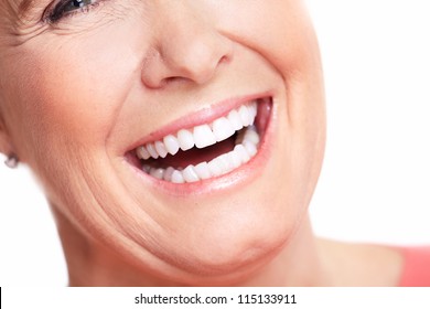 Happy Woman Smile. Dental Care. White Teeth.