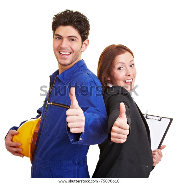 Happy Worker Business Woman Holding Their Stock Photo 75090610 ...