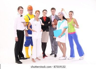  Happy Workers Of Different Professions