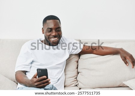 Similar – Image, Stock Photo Stylish man enjoying his time in a natural environment