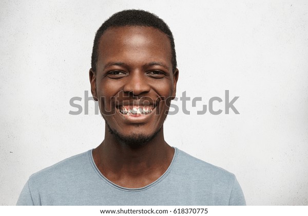 Happy Young African American Man Smiling Stock Image Download Now