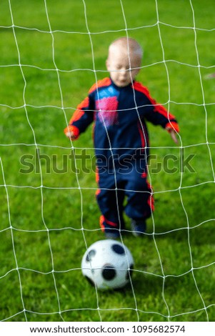 Similar – Image, Stock Photo Pampers-Liga / Direction training