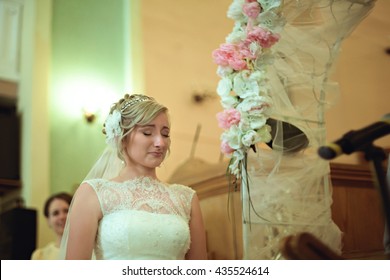 Happy Young Bride Crying