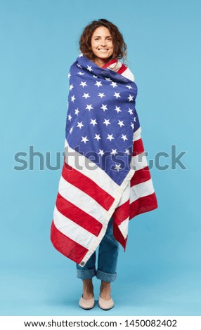 Similar – African boy with American flag