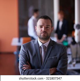 happy young business man portrait  at modern meeting office indoors - Shutterstock ID 321807347
