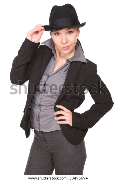 casual business woman hat