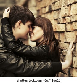 Handsome Teen Guys Kissing