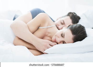 Couple Sleeping Hug Images Stock Photos Vectors Shutterstock