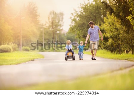 Similar – Image, Stock Photo Happy father´s day,boy with false mustache on stick