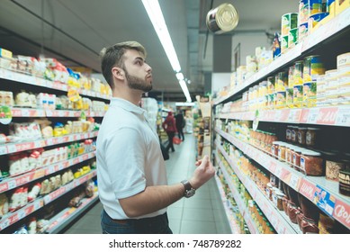 Woman Choosing Frozen Food Supermarket Freezer Stock Photo 2148124645 ...