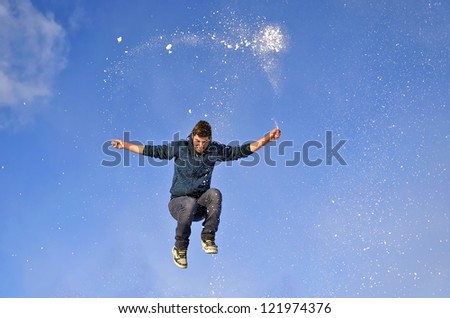 Similar – Image, Stock Photo SnowStand Snowfall