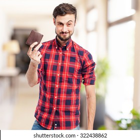 Happy Young Man With Wallet