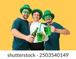 Happy young men in leprechaun