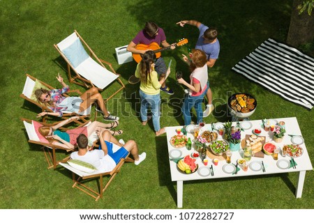 Similar – Image, Stock Photo View into the backyard