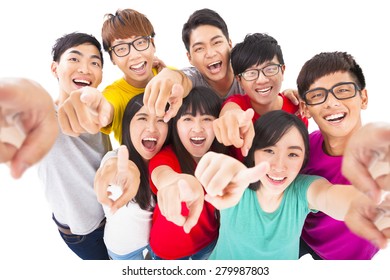 happy Young people pointing at you - Shutterstock ID 279987803