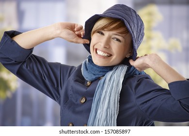 Happy Young Woman Enjoying Early Spring Sunshine