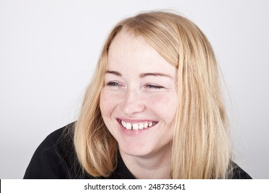 Happy Young Woman Smiling Portrait.