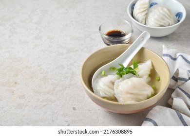 Har Gow Or Haukau Or Hakao Is A Cantonese Dumpling Made From Wheat Starch, Tapioca Starch, Shrimp, Cooked Pork Fat, Bamboo Shoots, Scallions, Cornstarch, Sesame Oil, Soy Sauce, Sugar, And Other Season