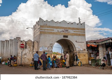 HARAR, ETHIOPIA - MARCH 27,2014 - Harar known to its inhabitants as Gey, is a walled city in eastern Ethiopia.Founded in the 7th century by Arab immigrants.