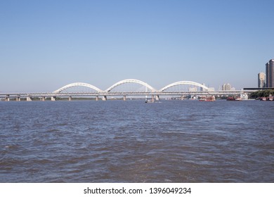 HARBIN, CHINA, OCTOBER 3, 2018: Binzhou Railway Bridge