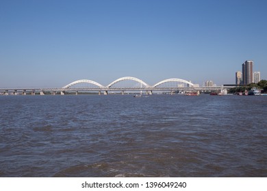 HARBIN, CHINA, OCTOBER 3, 2018: Binzhou Railway Bridge