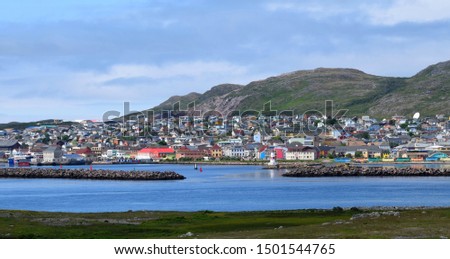 harbor and city panorama of Saint Pierre, Saint Pierre and Miquelon 