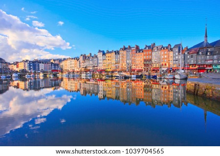 The harbor of Honfleur, Normandy, France
