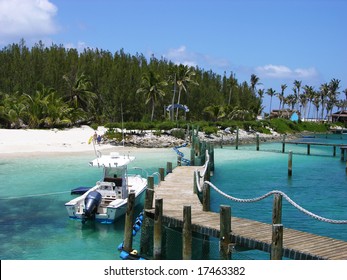 The Harbor On Blue Lagoon Island, The Bahamas.