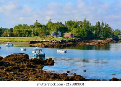 Harbor Scene At Bailey Island Maine