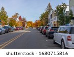 Harbor Springs, resort city, during autumn in Emmet County in the state of Michigan, United States of America