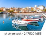 Harbour Agios Nikolaos, Island Crete, Greece 