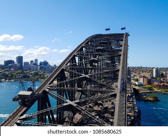 Harbour Bridge View From The Top. Sydney Australia Biggest Icon.