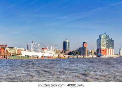 Harbour and Elbphilharmonie in Hamburg, Germany