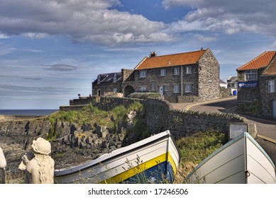 Harbour On The Northumberland Coast, North East England