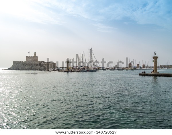 Harbour View Old Town Rhodes Greece Stock Photo Edit Now 148720529