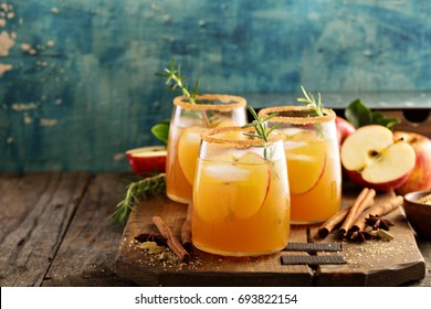 Hard Apple Cider Cocktail With Fall Cinnamon, Cardamom And Star Anise