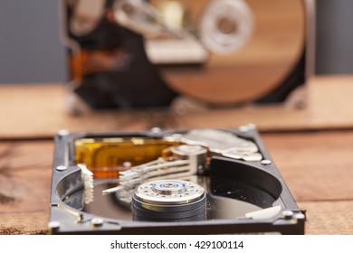 hard disk closeup