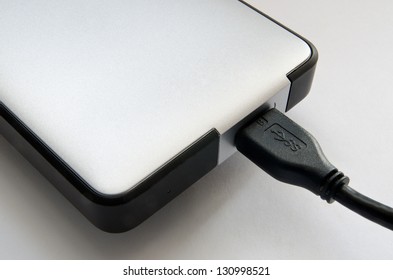 hard disk on a grey background closeup