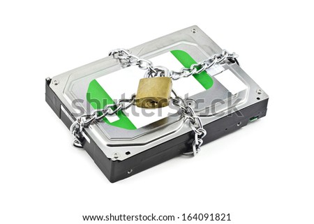 hard disk and pad lock for data secure 