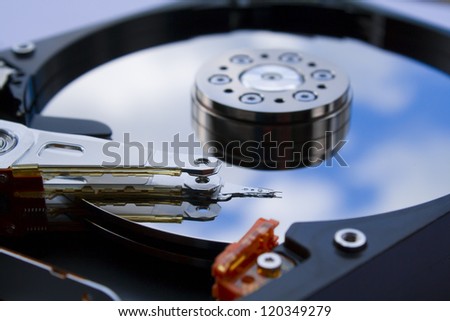 hard drive close up