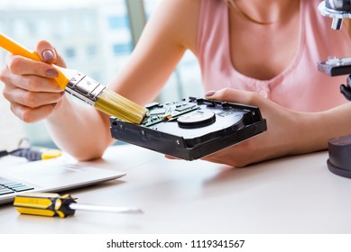 Hard drive repair and data recovery with restoration - Shutterstock ID 1119341567