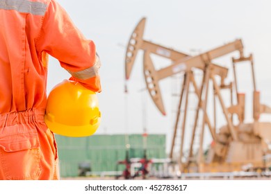 Hard Hat That Is Safety Equipment In Oilfield