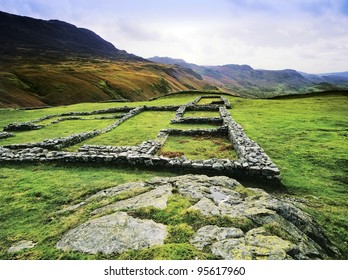 Hard Knott Roman Fort Lake District England Uk