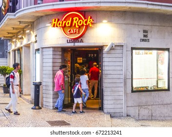 Hard Rock Cafe Lisbon Famous Restaurant Stock Photo Edit Now