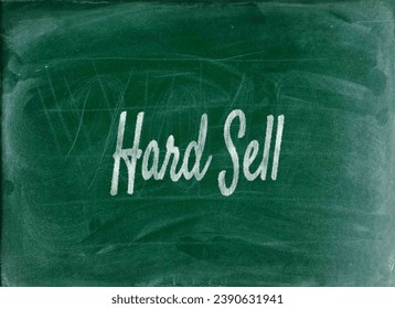 Hard sell - Refers to using aggressive or persuasive tactics to promote or sell a product or service. Keywords: persuasion, promotion, tactics.