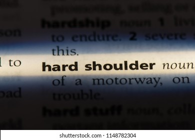 hard shoulder word in a dictionary. hard shoulder concept. - Shutterstock ID 1148782304